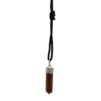 Pendentif crayon, cornaline rouge, 25-30 mm 3