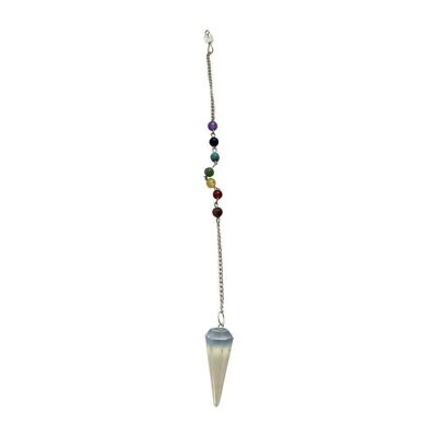 Pendel mit 7-Chakra-Perlenkette, Opalit