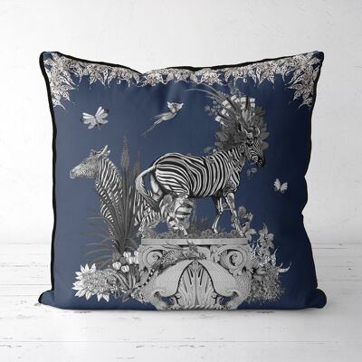 Livoris Feritas Blue Zebra, Pillow, Cushion cover, 45x45cm