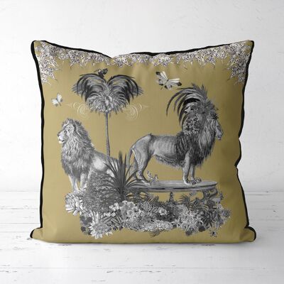 Livoris Feritas Gold Lions Pillow, Cushion cover, 45x45cm