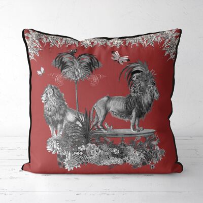 Livoris Feritas Red Lions, Pillow, Cushion cover, 45x45cm