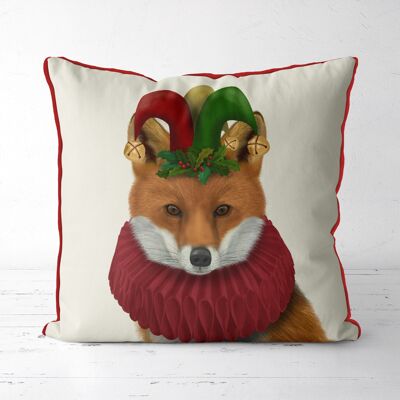 Foxy Christmas Fool, Christmas Pillow, Cushion cover, 45x45cm