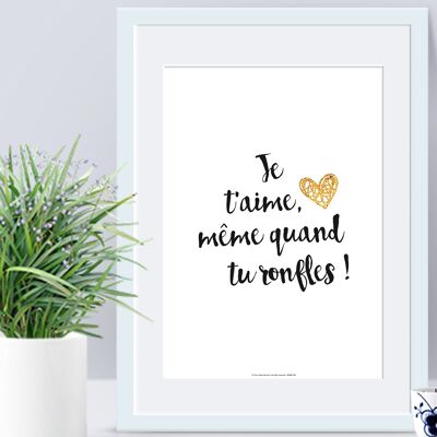 A4 - Afiche - Declaración - Te amo hasta cuando roncas