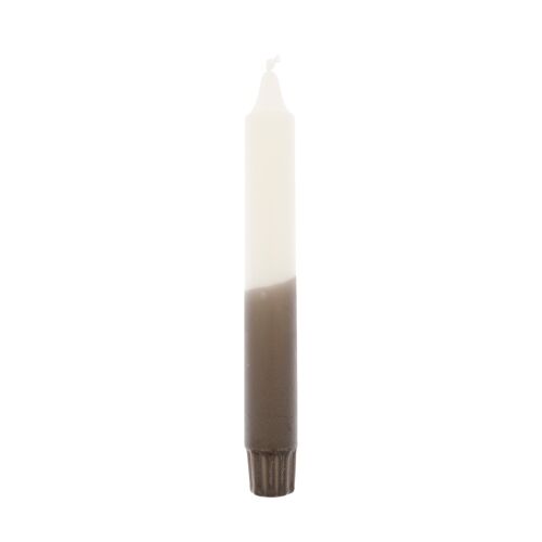 DIP DYE DINNER CANDLE WHITE/GREY