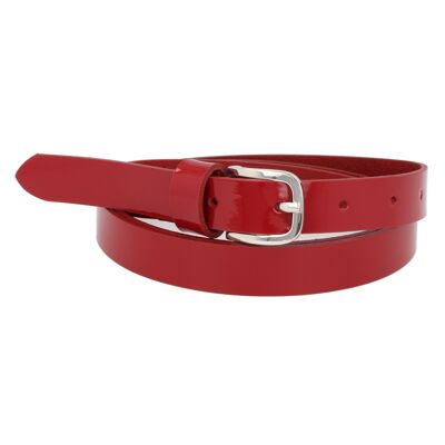 Belt women patent leather red