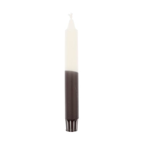 DIP DYE DINNER CANDLE WHITE/BLACK