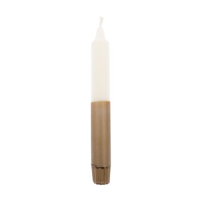 DIP DYE DINNER CANDLE WHITE/GOLD