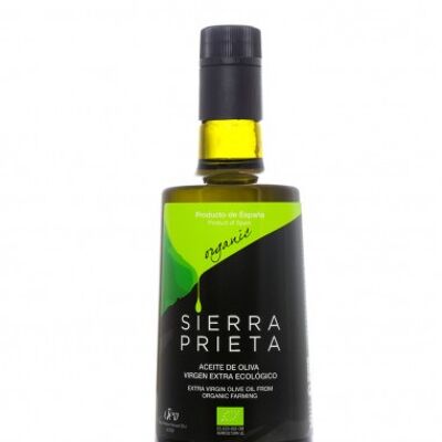 SIERRA PRIETA, Spanish Organic Extra Virgin Olive Oil, Picual & Cornicabra, First Cold Pressed, 500 ml glass bottle, International Award-Winning, High in Antioxidants, Very Low Acidity