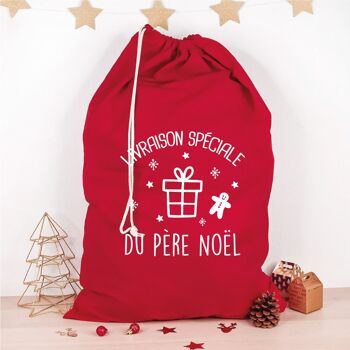 Hotte de Noël (49 x 75 cm) rouge Livraison spéciale de Noël