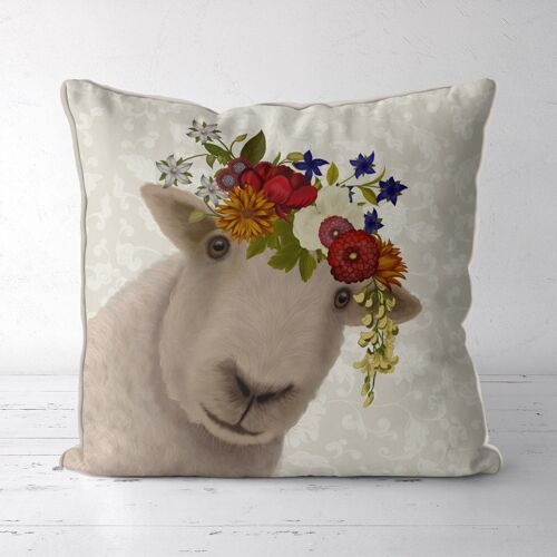 Sheep Farmhouse, Cream, Pillow, Cushion cover, 45x45cm, Bohemia Collection
