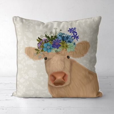 Cream Cow Farmhouse, Cream, Pillow, Cushion cover, 45x45cm, Bohemia Collection