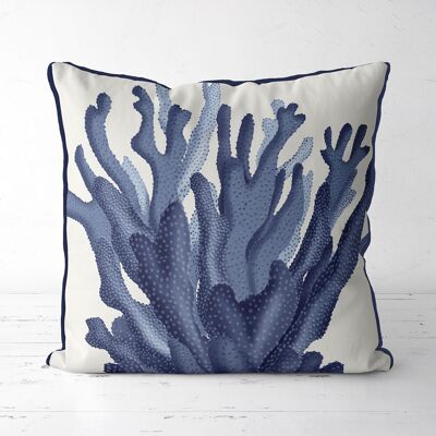 Coral 17 in Blue, Nautical Pillow, Cushion cover, 45x45cm