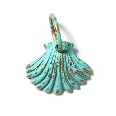 Coquillage turquoise, amulette S