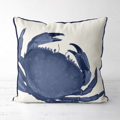Blue Rock Crab, Nautical Pillow, Cushion cover, 45x45cm