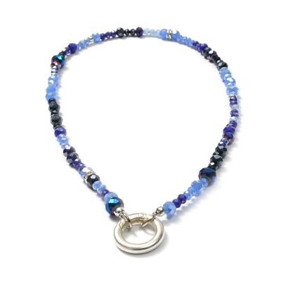Santorini 44, short gemstone interchangeable necklace