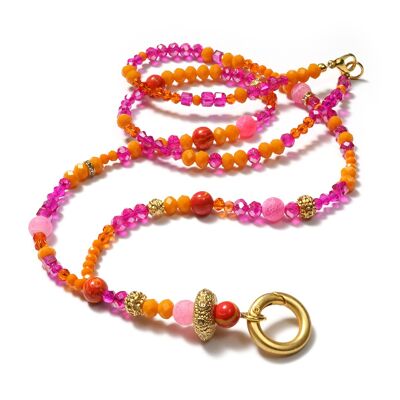 Curacao GoldShiny 88, long gemstone interchangeable chain