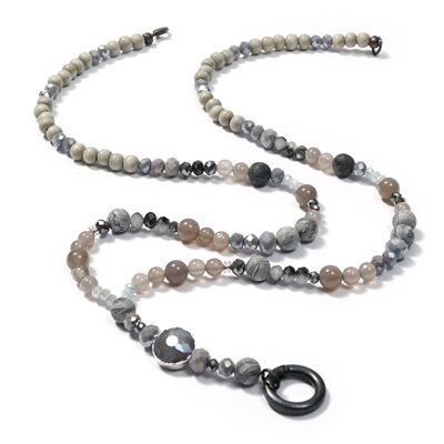 Amazonas 88 BlackBeauty, long gemstone interchangeable chain