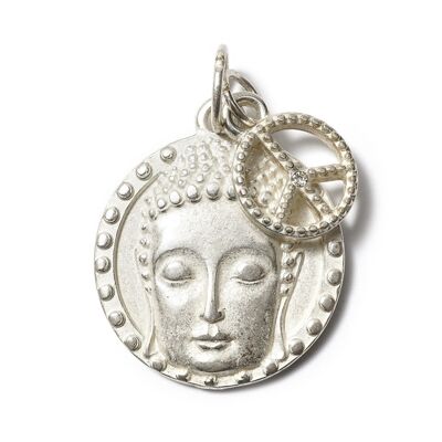 BuddhaSmile M & Peace S, Amulette Double SilverShiny