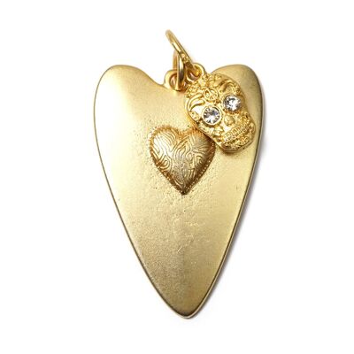 Heart L & Pirate S, Amulet Twin GoldBrillante