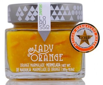 Marmelade d'orange artisanale biologique 85% fruits 305g. Teneur réduite en sucre. 2