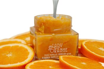 Marmelade d'orange artisanale biologique 85% fruits 305g. Teneur réduite en sucre. 1