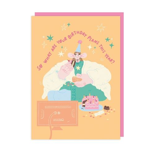 Birthday Plans Card pack of 6