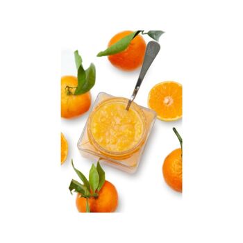 Confiture artisanale de mandarine bio 85% fruits 305g. Teneur réduite en sucre. 6