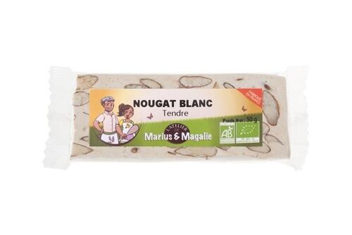 NOUGAT BLANC NATURE - barre de 50g