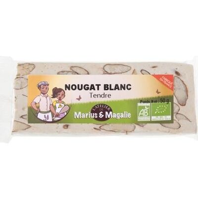 NOUGAT BLANC NATURE - barre de 50g