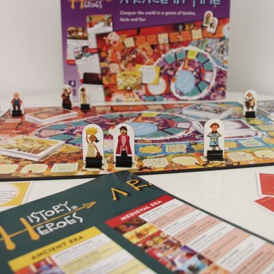 History Heroes' A RACE IN TIME family board game - blast through history to win the game!