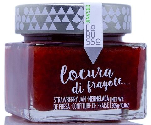 Mermelada ecológica artesanal de fresa 85% fruta 305g. Contenido reducido de azúcar.