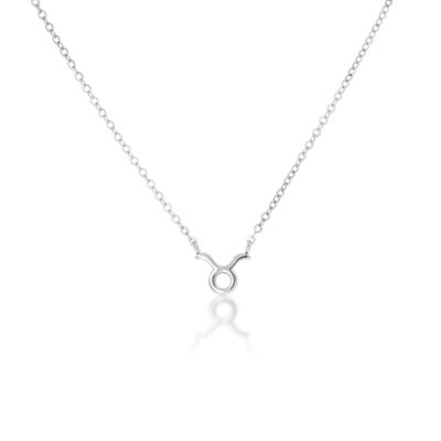 Taurus Zodiac Silver Necklace