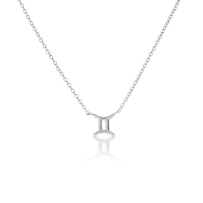 Gemini Zodiac Silver Necklace