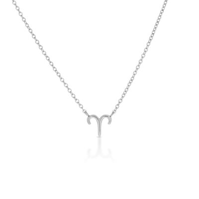 Aries Zodiac Silver Necklace