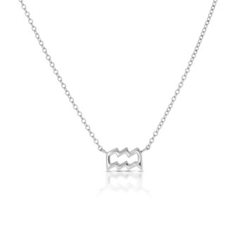 Collier Argent Zodiaque Verseau 1