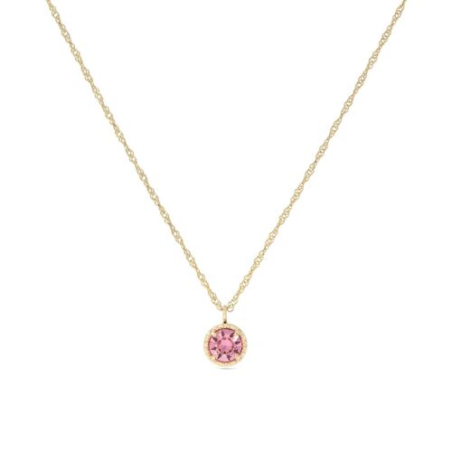 Birthstones Necklace - October / Rose