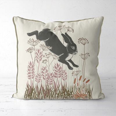 Country Lane Hare 5, Earth Pillow, Cushion cover, 45x45cm
