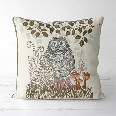 Country Lane Owl 2, Earth Pillow, Cushion cover, 45x45cm