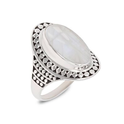 925 silver moonstone cabochon ring 60638