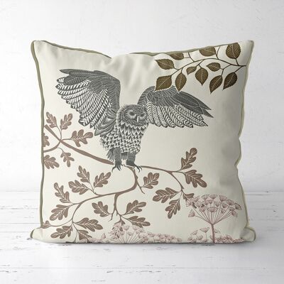 Country Lane Owl 5, Earth Pillow, Cushion cover, 45x45cm