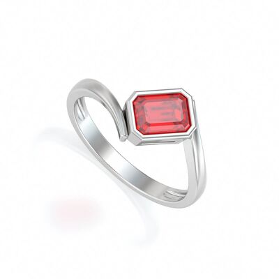 Ring White Gold Ruby 2.26grs