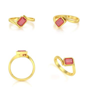 Bague Or Jaune Rubis 2.26grs 2