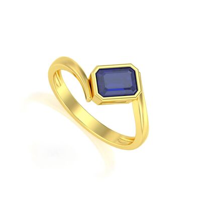 Saphir-Ring aus Gelbgold 2,26 g