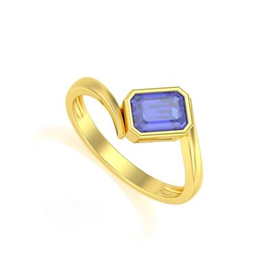 Tansanit-Gelbgold-Ring 2,26 g