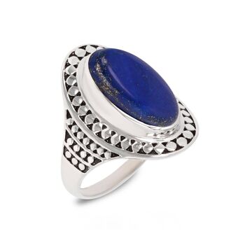 Bague Pierre Lapis Lazuli bleu Argent 925 60602 1