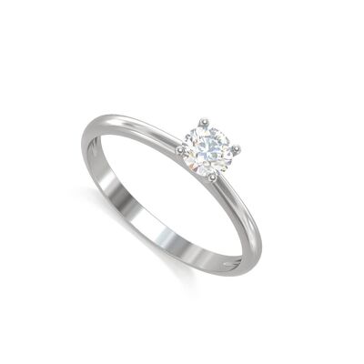 Solitaire Ring White Gold Diamonds 1.59grs