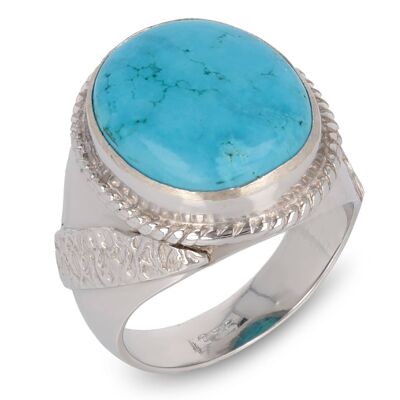 Turquoise ring on silver 925 2569