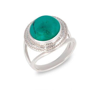 Genuine Turquoise Ring on 925 Silver 2746