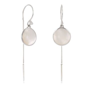 Boucles d'oreille Avant Arrière Chaîne Argent 925 K50329 1