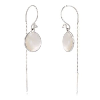 Boucles d'oreille Avant Arrière Chaîne Argent 925 K50329 4